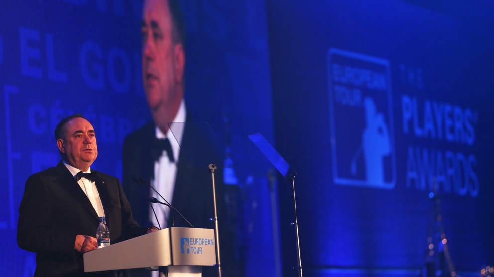 Guest speaker the Rt Hon Alex Salmond, First Minister of Scotland, at the Players' Awards