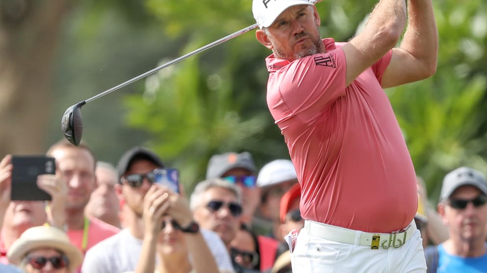 Lee Westwood at the Omega Dubai Desert Classic