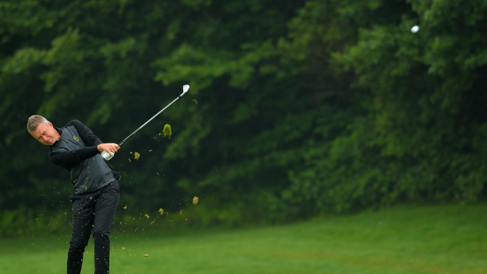 Mark Foster in action on the final day of the BMW International Open in Cologne