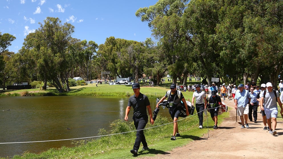 Thorbjorn Olesen and Danny Willett at Lake Karrinyup
