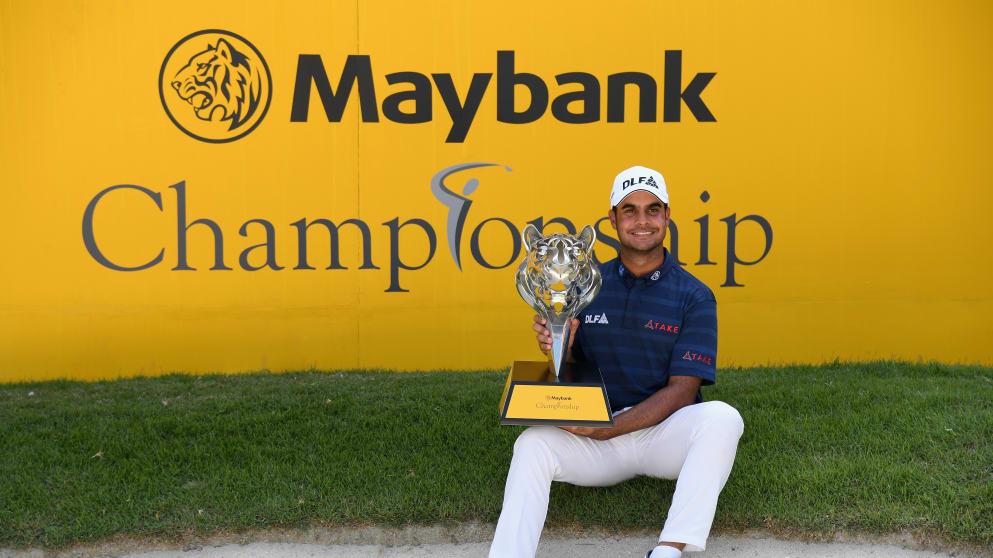 Shubhankar Sharma during day four of the Maybank Championship