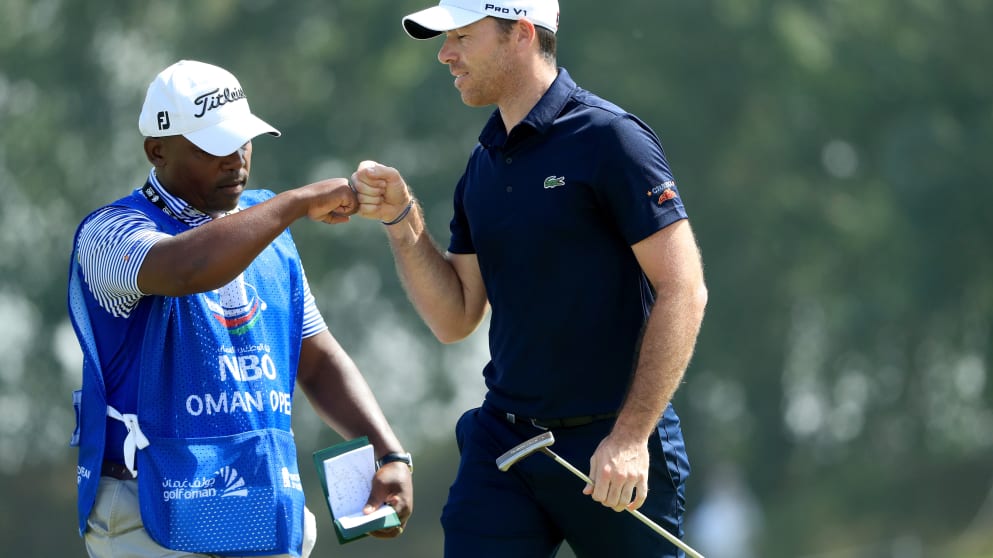 Julien Guerrier - in action at the NBO Oman Open at Al Mouj Golf