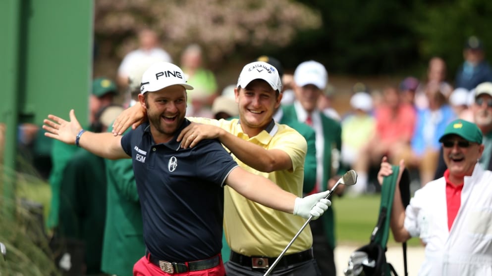 Andy Sullivan in action at The Masters