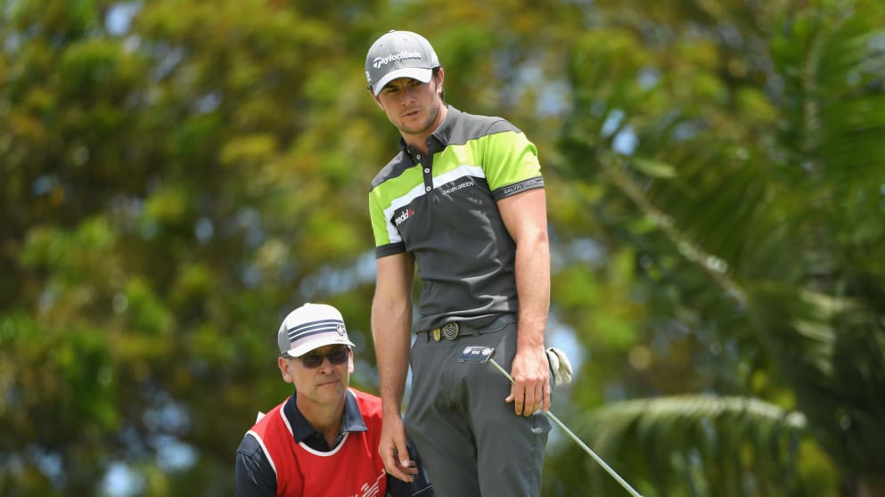 Laurie Canter during day two of the AfrAsia Bank Mauritius Open