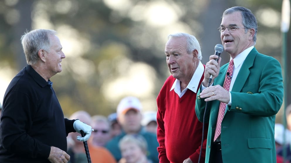 Jack Nicklaus, Arnold Palmer and William Porter Payne