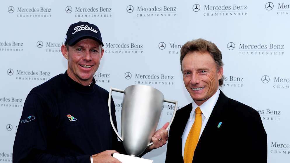 James Kingston with Bernhard Langer in 2009