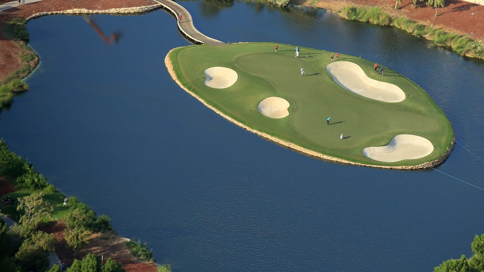 The 17th hole at the Earth Course