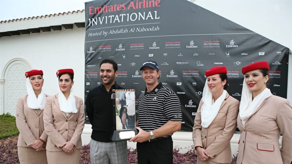 Retief Goosen with Emirates Airline Invitational