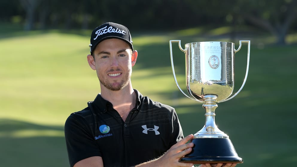 Nathan Holman with the trophy
