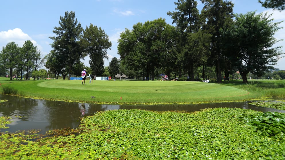 The eighth green is pictured during day three of the Tshwane Open at Pretoria Country Club