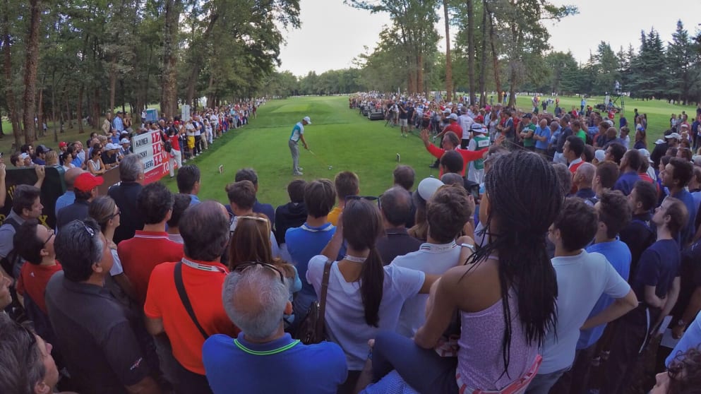 Martin Kaymer on the 18th tee