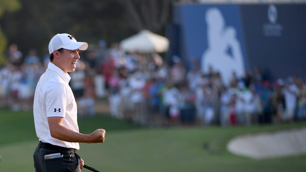 Matthew Fitzpatrick holes the winning putt