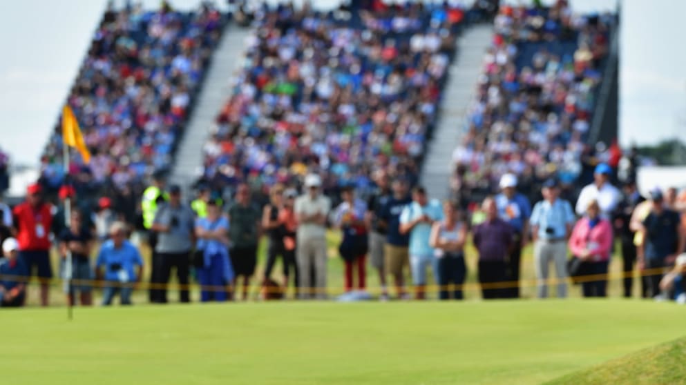 Martin Kaymer - hits his third shot on the 13th hole during the first round of the 145th Open Championship 