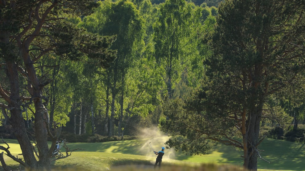 The picturesque 9th green at Aviemore
