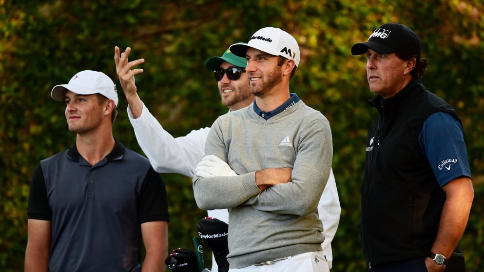 Dustin Johnson, Bryson DeChambeau and Phil Mickelson
