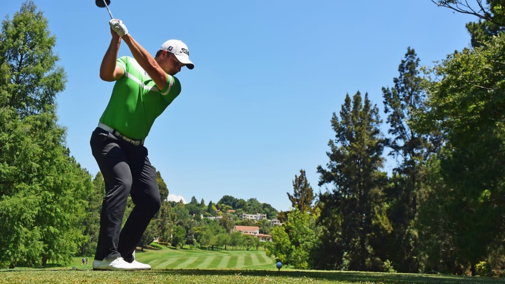 Zander Lombard - in action on moving day at the Tshwane Open