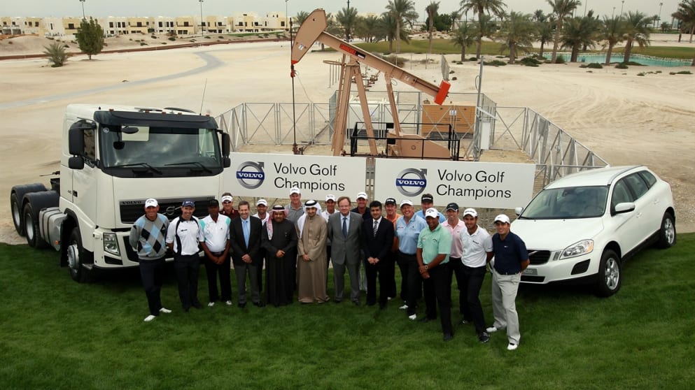 Stars players and dignitaries gather for the Volvo Golf Champions