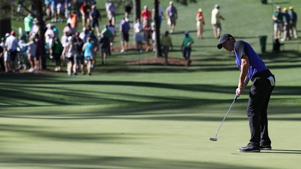 Rory McIlroy during a practice round prior to the start of the 2017 Masters Tournament