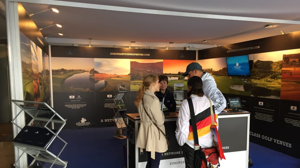 European Tour Properties stand at the Solheim Cup