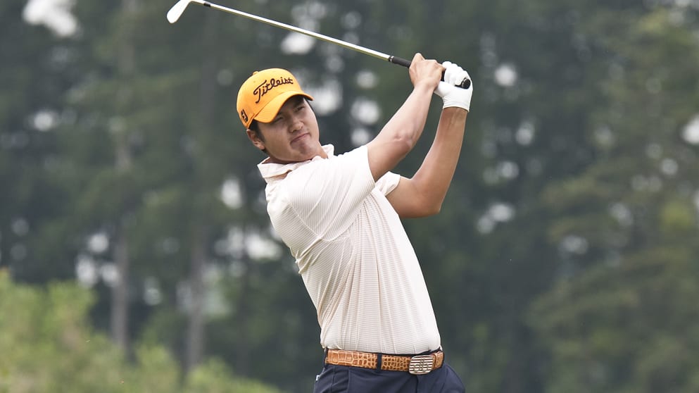 Sihwan Kim during the second round of the Swiss Challenge