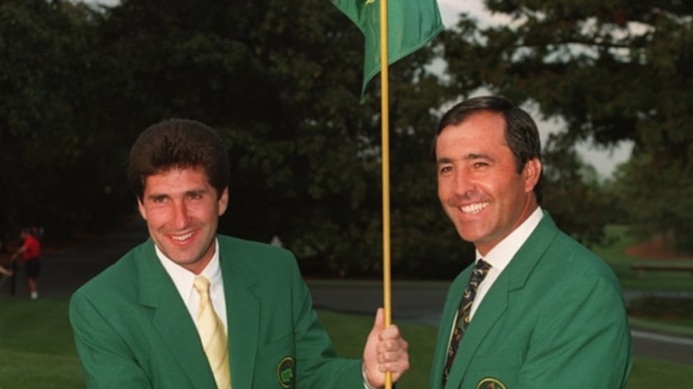 Masters champions Seve Ballesteros and Jose Maria Olazabal