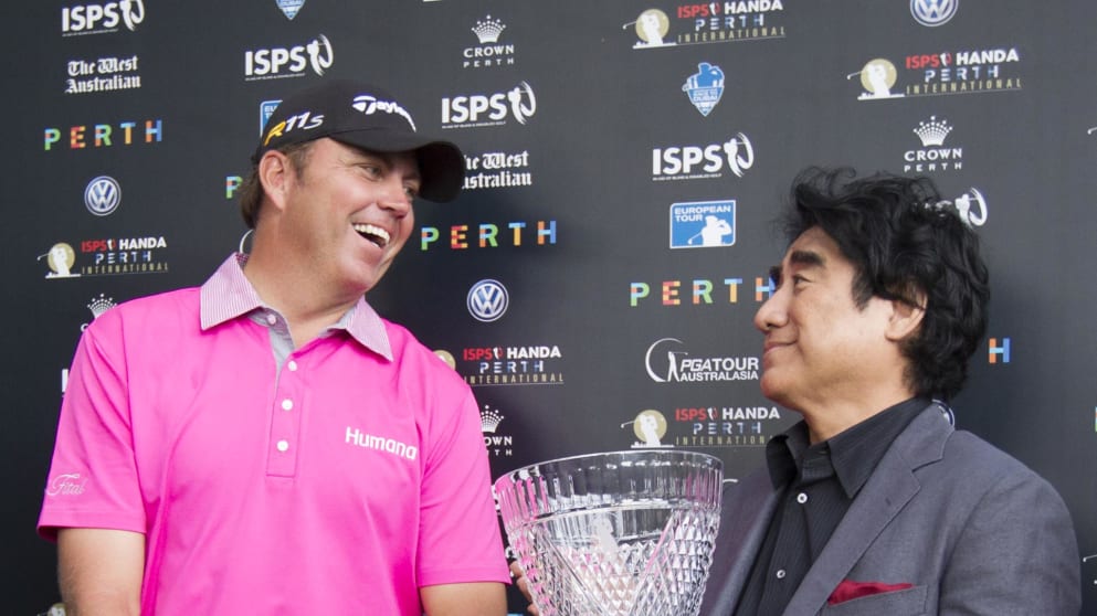 2012 Perth International winner Bo van Pelt with Dr Haruhisa Handa (SMP Images)