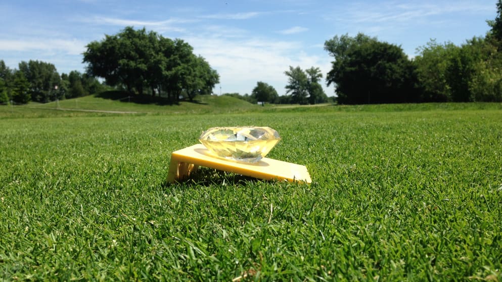 Diamond tee marker at the Lyoness Open