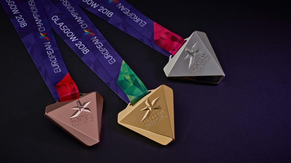 The 2018 European Championships medals