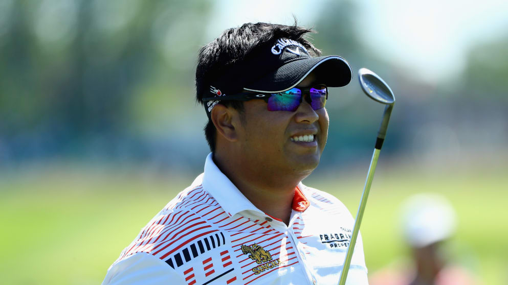 Kiradech Aphibarnrat during his practice round
