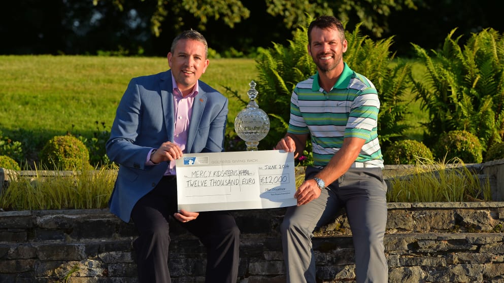 Paul Casey with Micheál Sheridan, CEO, The Mercy Hospital Foundation