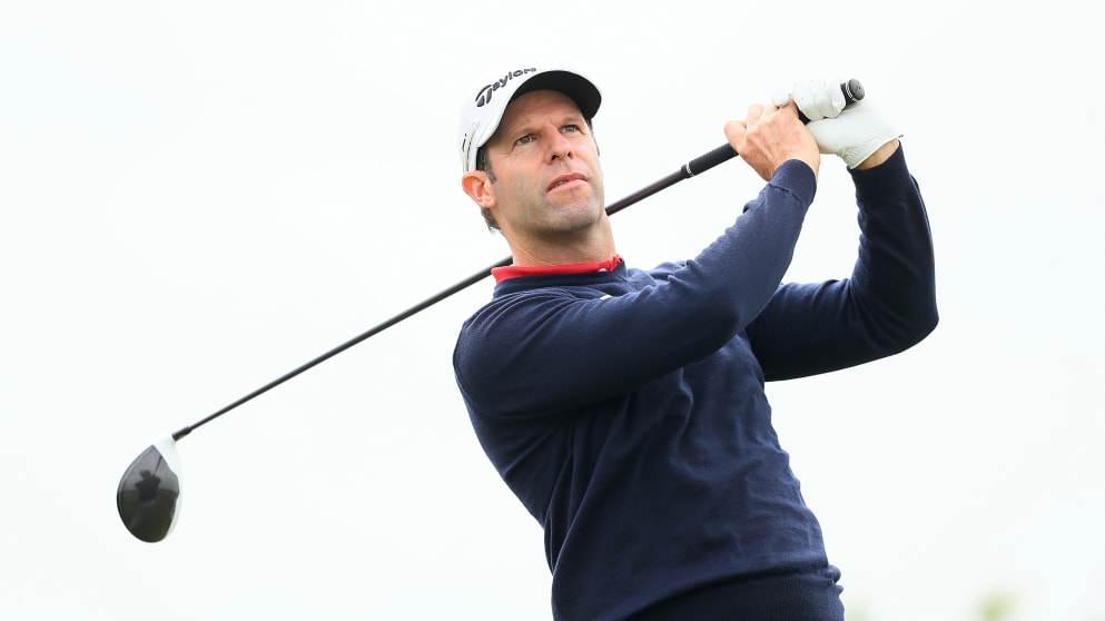 Bradley Dredge - trying to hit another fairway during the final round of the Made in Denmark