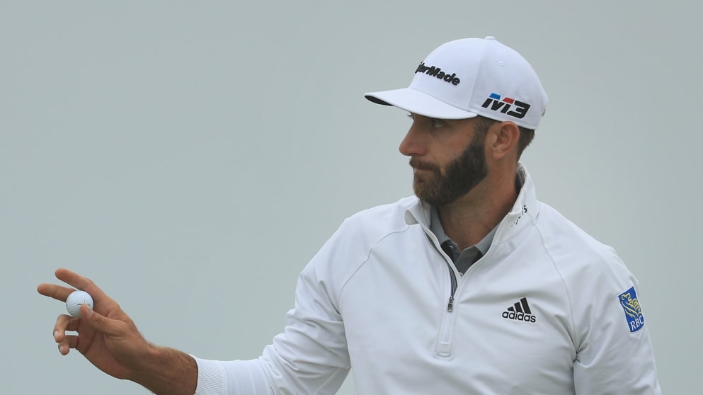 Dustin Johnson birdie during the second round of the 2018 U.S. Open