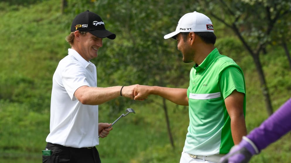 Pontus Widegren celebrates (Richard Castka/Sportpixgolf.com)