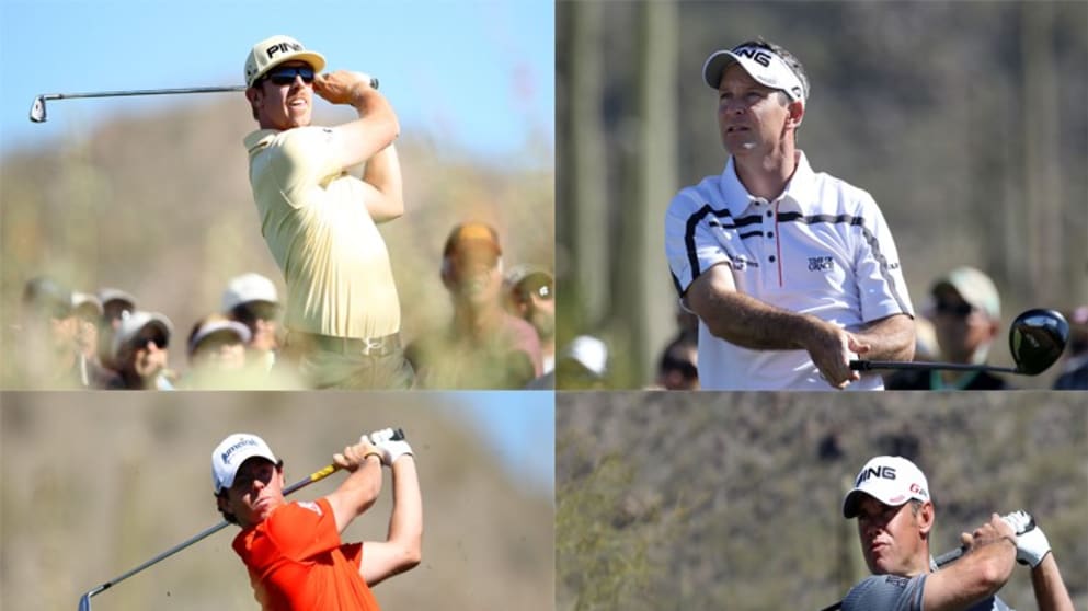 The 2012 semi-finalists Rory McIlroy, Lee Westwood, Hunter Mahan and Mark Wilson.