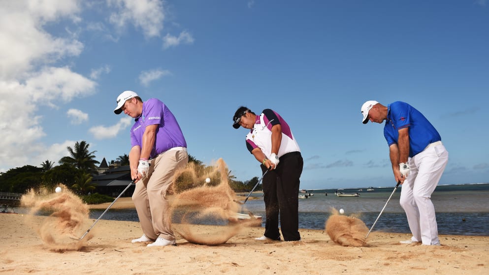 George Coetzee, Kiradech Aphibarnrat and Thomas Bjorn 