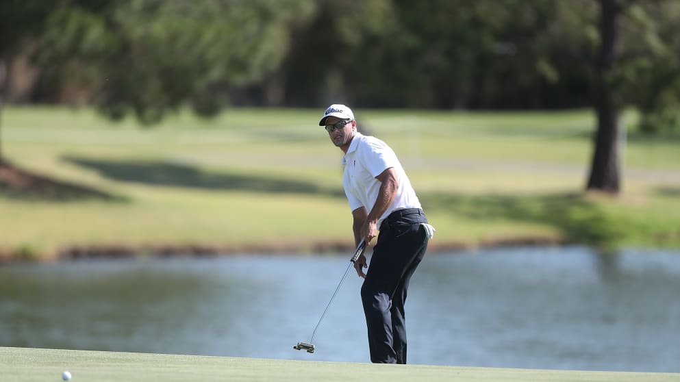 Adam Scott in action at RACV Royal Pines Resort