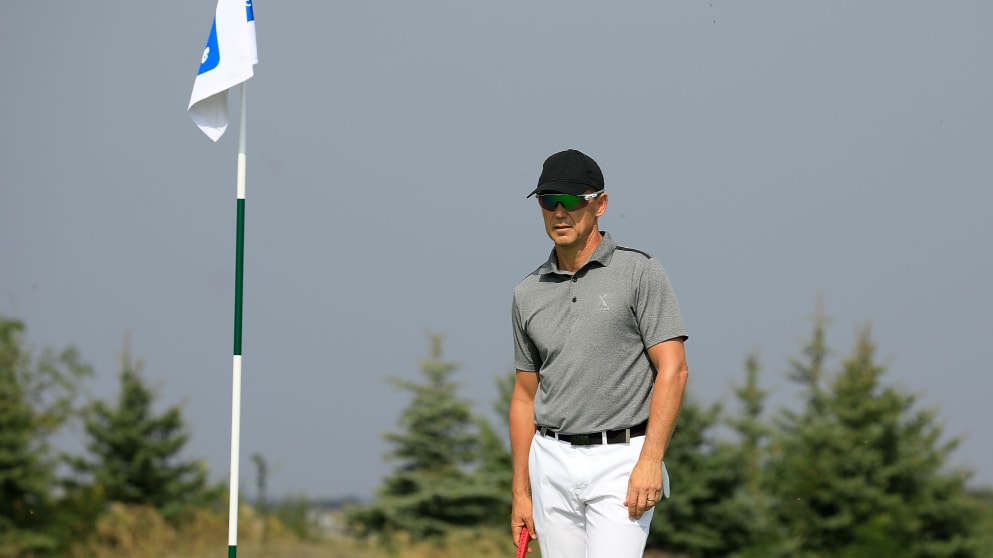 Magnus P Atlevi during the second round of the European Tour Properties Senior Classic