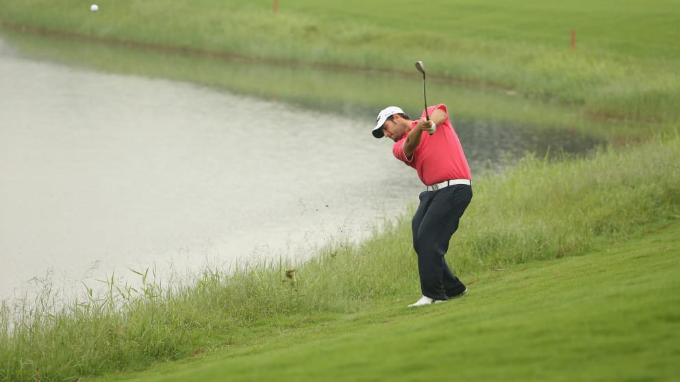 Alexander Levy lors du troisième tour du Volvo China Open