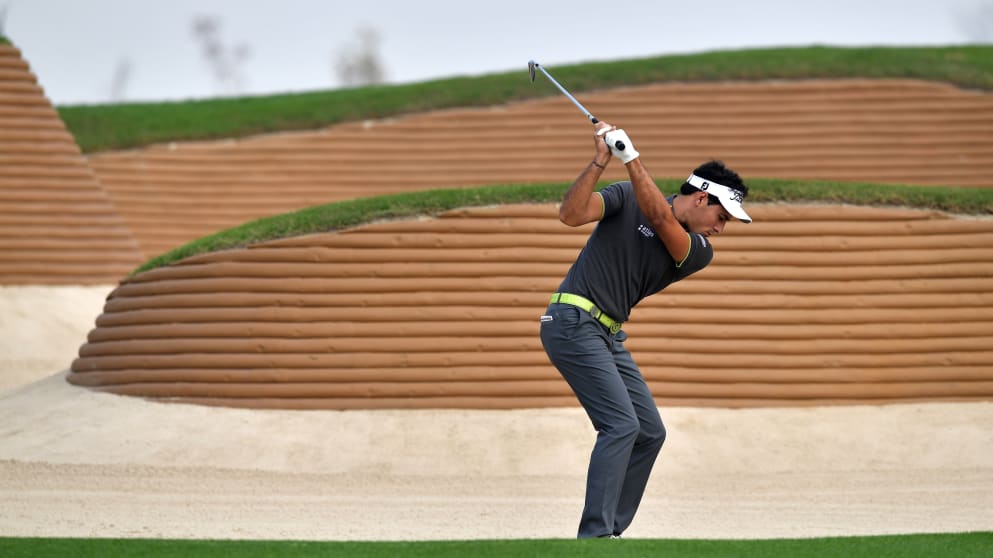 Carlos Pigem in action at the Hero Indian Open