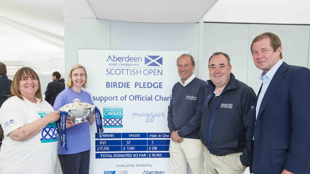 Official Charity presentation at the Aberdeen Asset Management Scottish Open