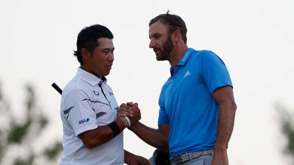 Hideki Matsuyama and Dustin Johnson