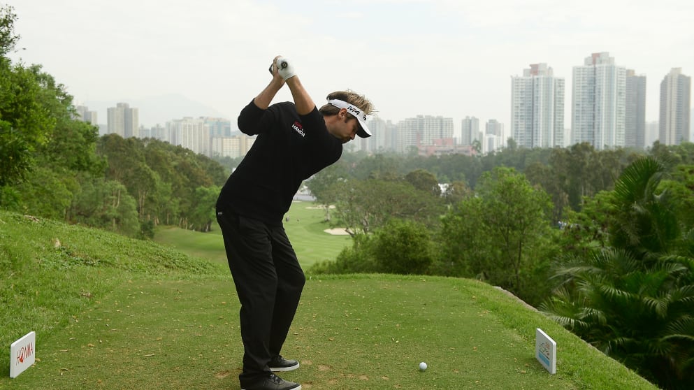 Victor Dubuisson during day 1 of the 2018 Honma Hong Kong Open