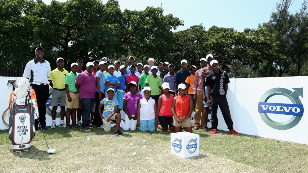 Retief Goosen hosts a golf clinic