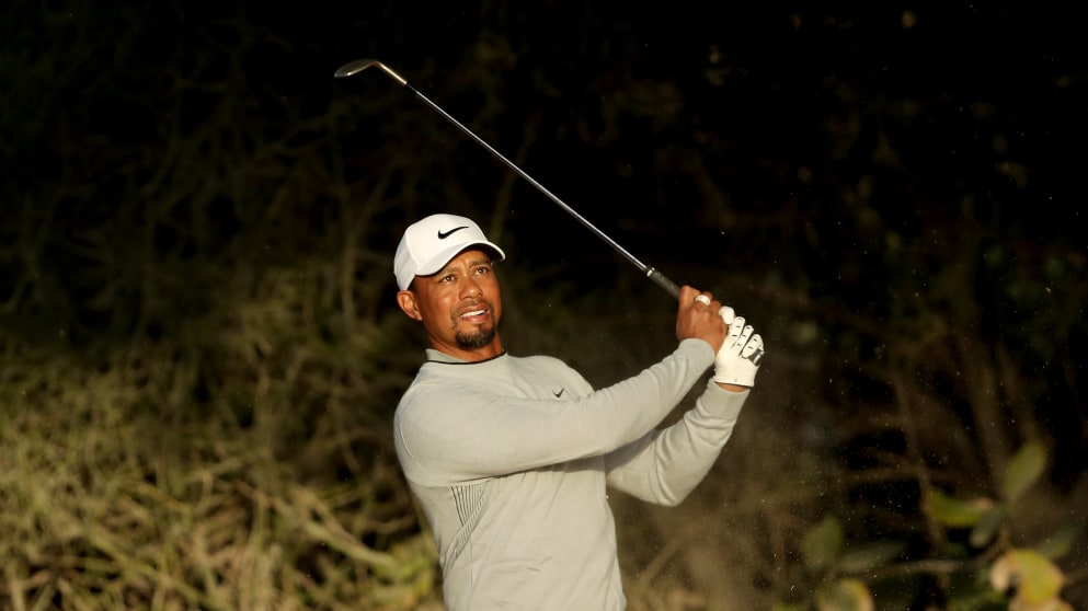 Tiger Woods at Emirates Golf Club