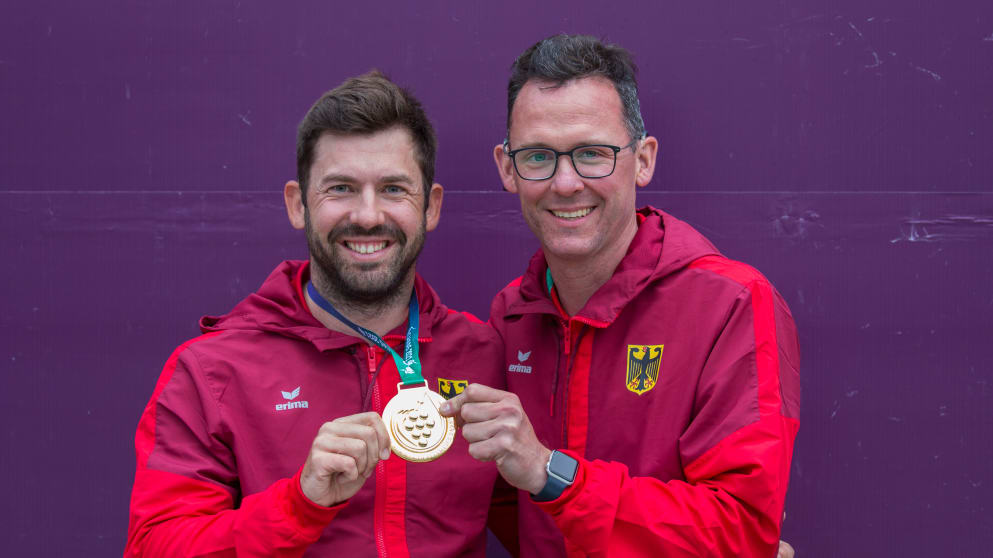 Allen John(li) mit Caddie André Vorndamme