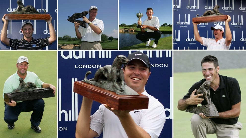 The seven previous champions of the Alfred Dunhill Championship at Leopard Creek