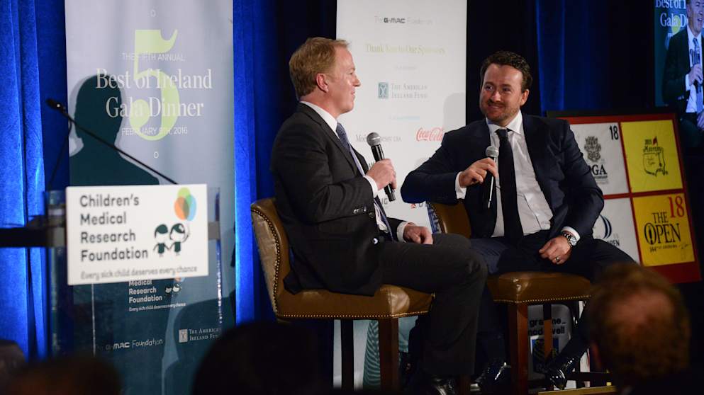 McDowell with Honoree Brian Leetch