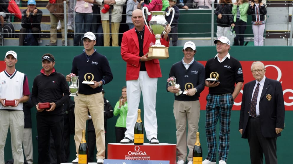 Thomas Bjorn stands tall