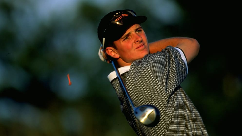 Justin Rose in action at the Scandinavian Masters in 1998