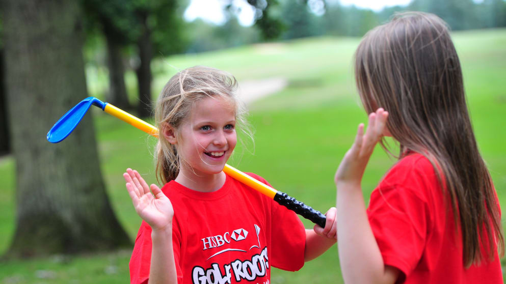 Golf Foundation youngsters try their hand at golf (credit Leaderboard Photography)